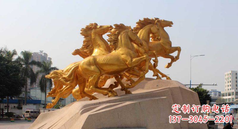 湖北铜雕马群,让城市展现出最壮观的风采