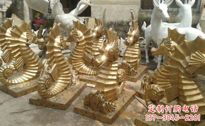 湖北精美的海马动物铜雕,为您带来精致的审美享受