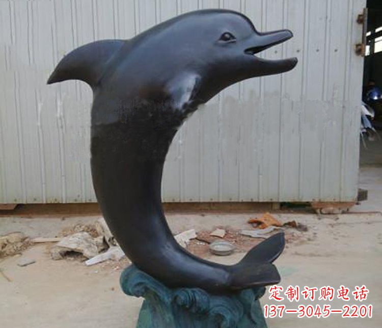 湖北一群海豚成就美丽的海洋动物喷泉铜雕塑