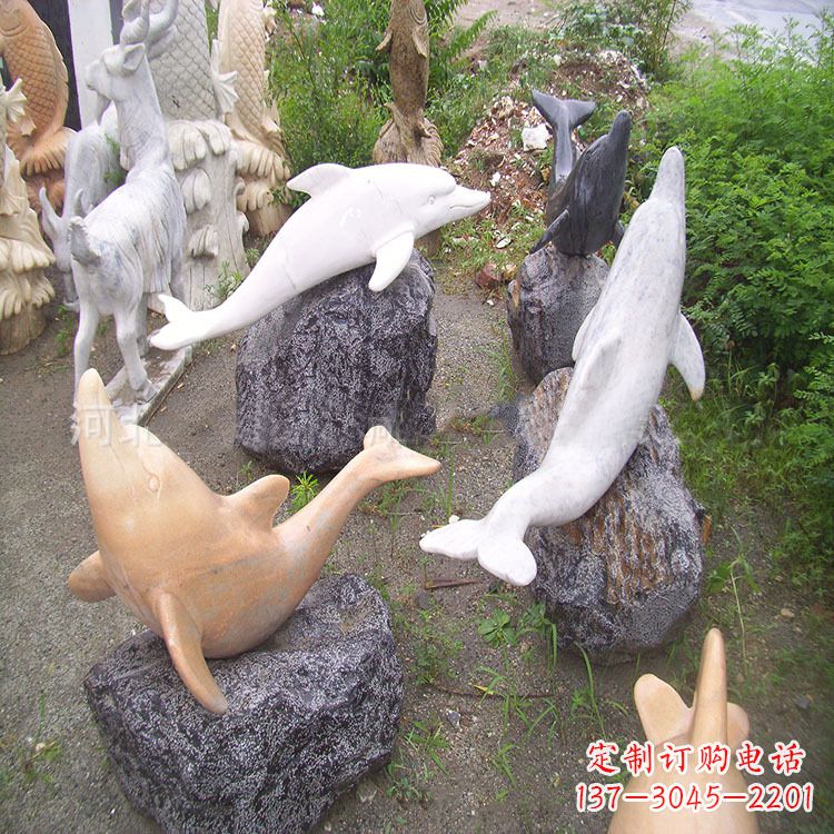 湖北海豚石雕塑
