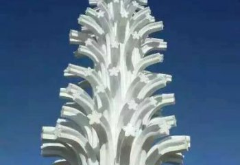 湖北广场不锈钢景观树雕塑