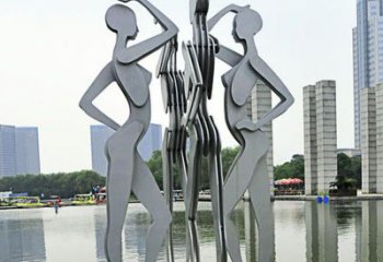 湖北优雅的不锈钢情侣跳舞雕塑