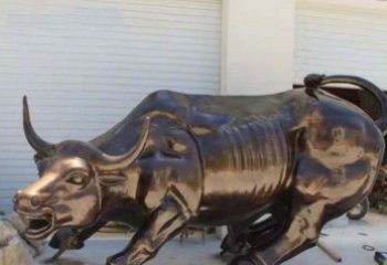 湖北广场华尔街铜牛动物铜雕-优质的动物铜雕定制