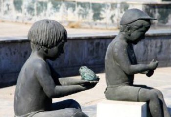 湖北儿童景观铜雕，携带童趣的青蛙