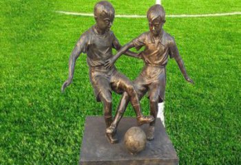 湖北金属足球雕塑，展现童真烂漫！
