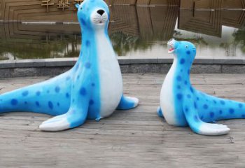 湖北海豹玻璃钢卡通雕塑——展现优雅的豹纹完美艺术