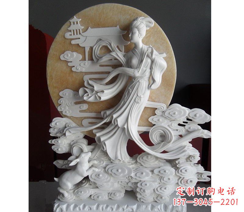 湖北汉白玉嫦娥雕塑