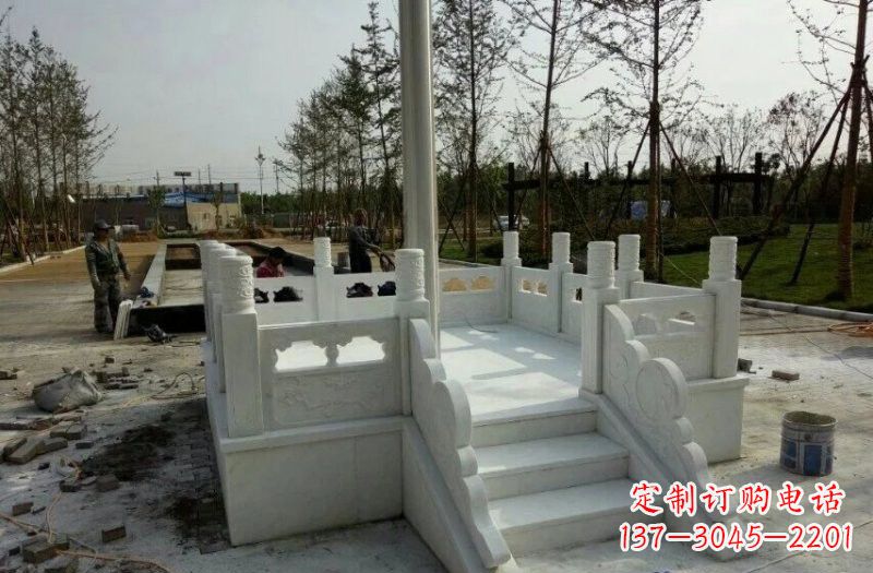湖北高端汉白玉国旗台石雕,让您的祖国熠熠生辉