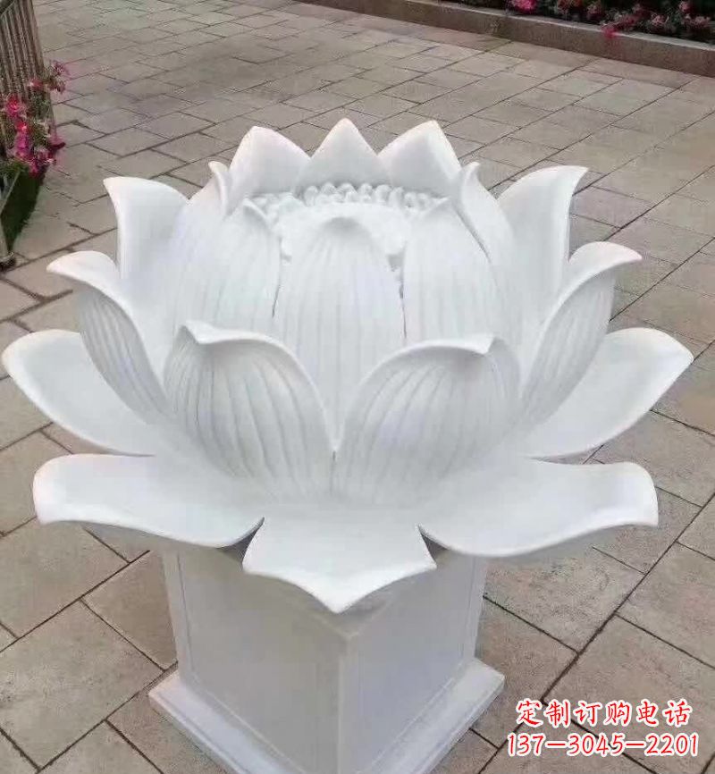 湖北汉白玉荷花雕塑