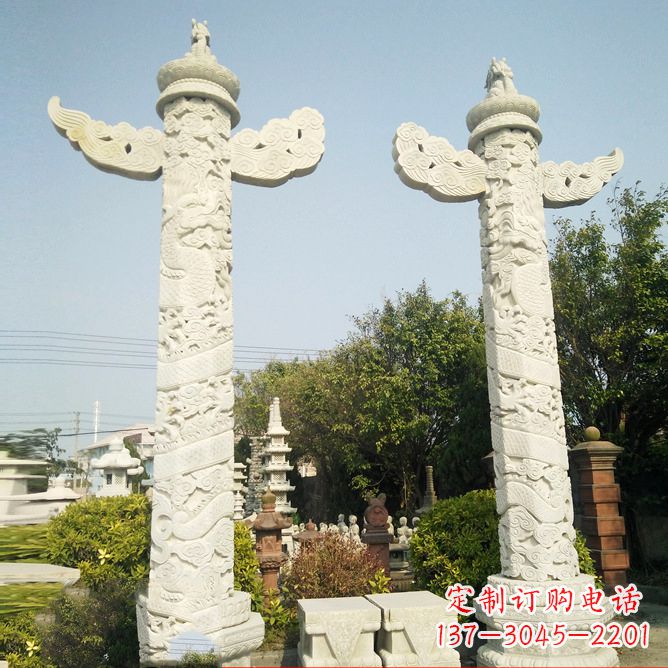 湖北汉白玉华表石雕塑