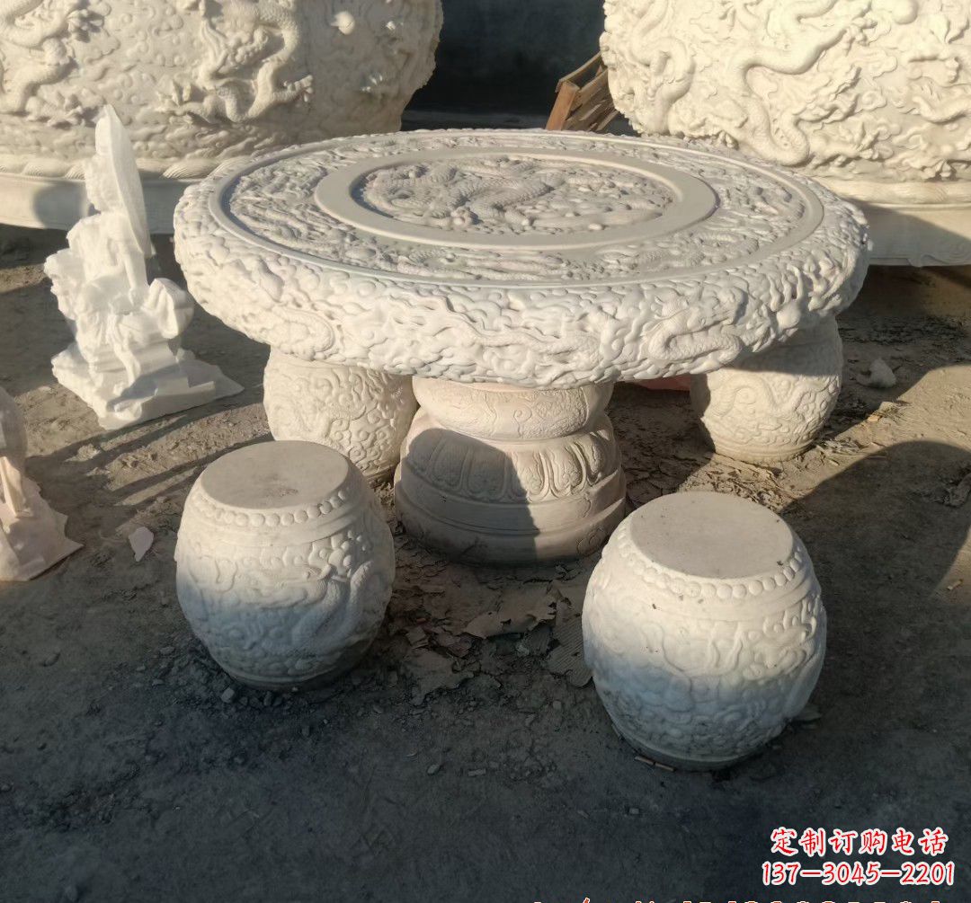 湖北中领雕塑推出的汉白玉魔力龙雕塑，以汉白玉…