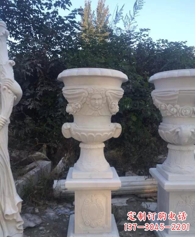 湖北汉白玉欧式花盆