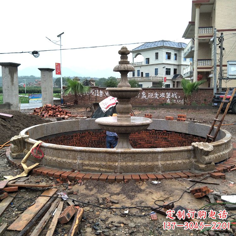 湖北汉白玉喷泉石雕