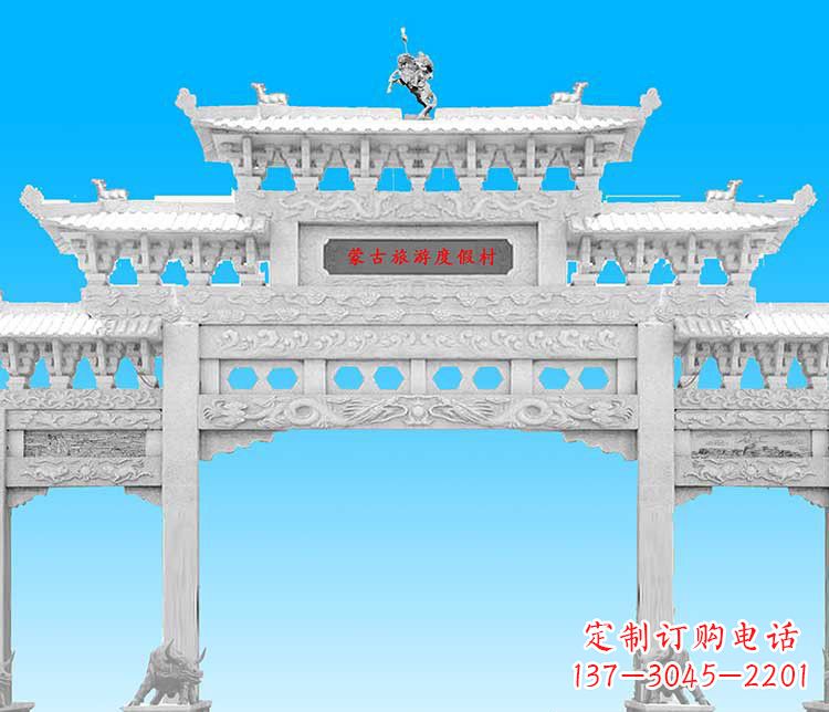 湖北汉白玉牌楼雕塑