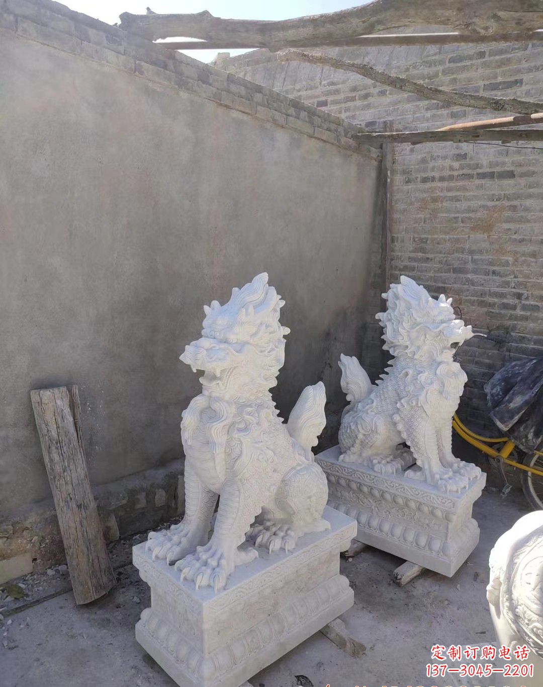 湖北汉白玉麒麟雕塑