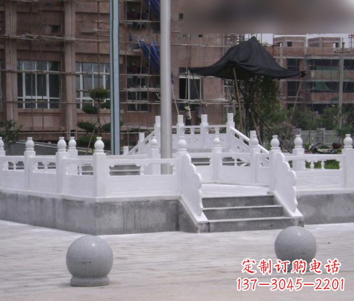 湖北汉白玉升旗台校园石雕