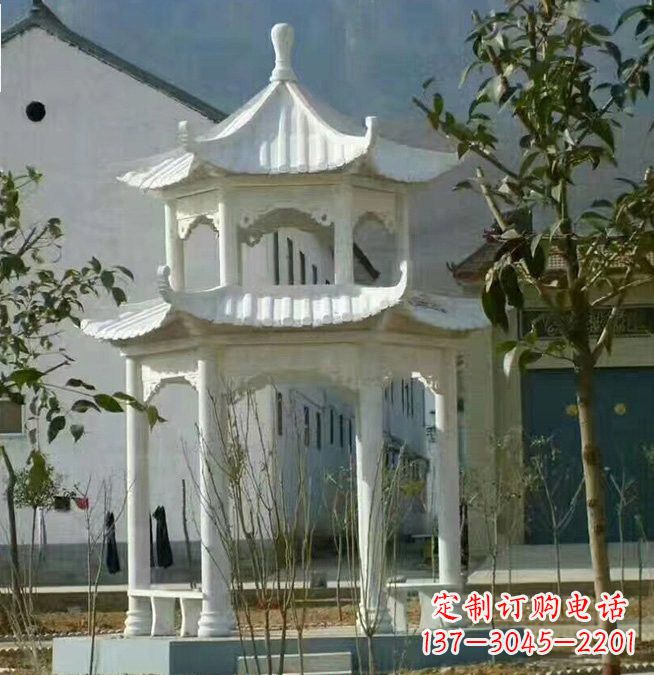 湖北汉白玉凉亭雕塑,为您打造完美的艺术空间