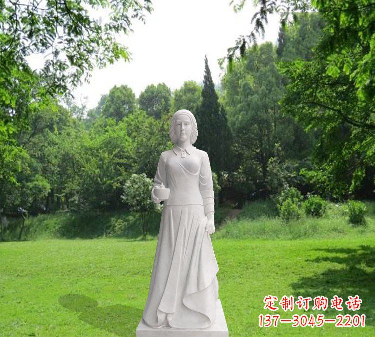 湖北纪念南丁格尔的经典白玉雕塑