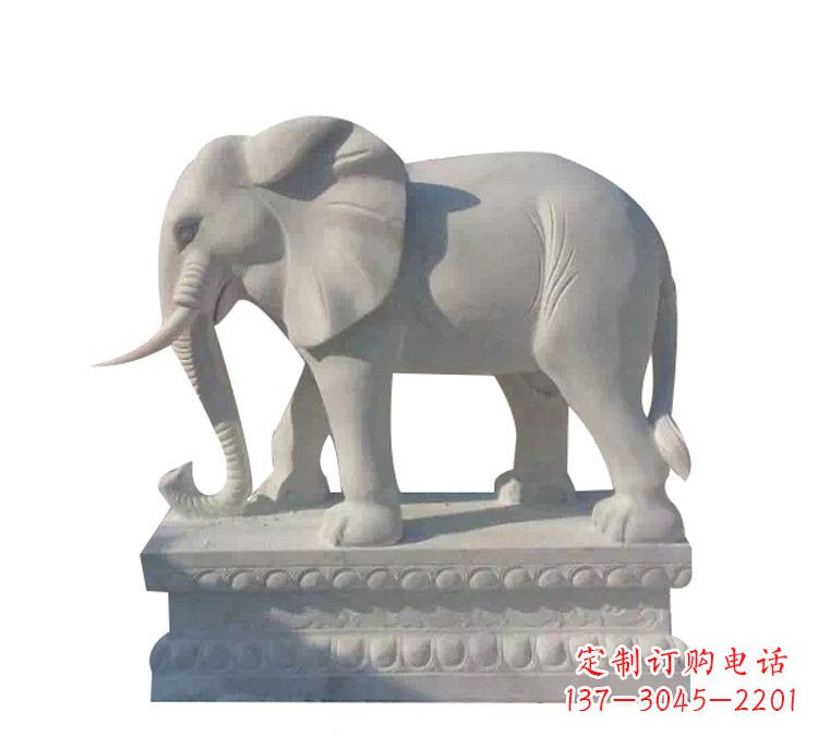 湖北汉白玉镇宅大象石雕