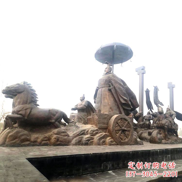 湖北中国历史传奇汉武帝铜雕塑
