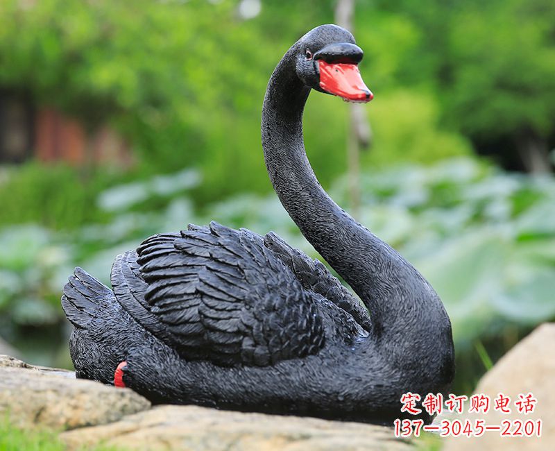 湖北精致高端的黑色天鹅雕塑