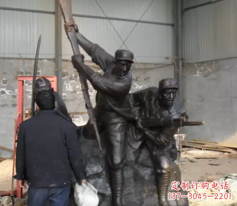 湖北细腻精美的红军雕塑
