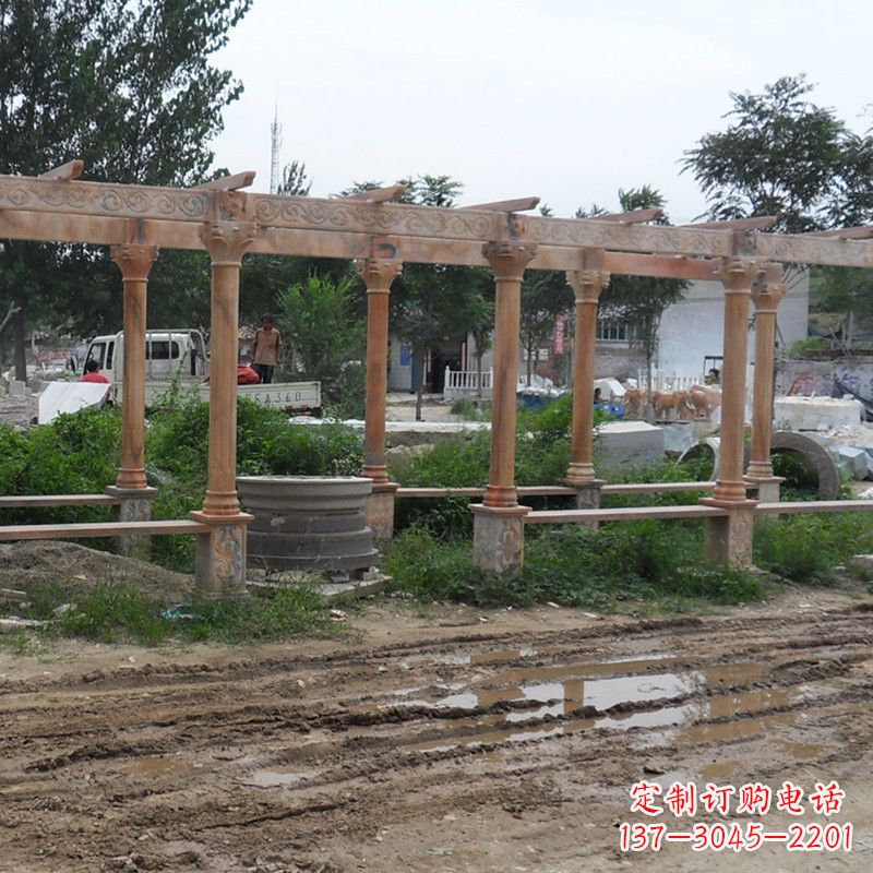 湖北红色石雕长廊花架