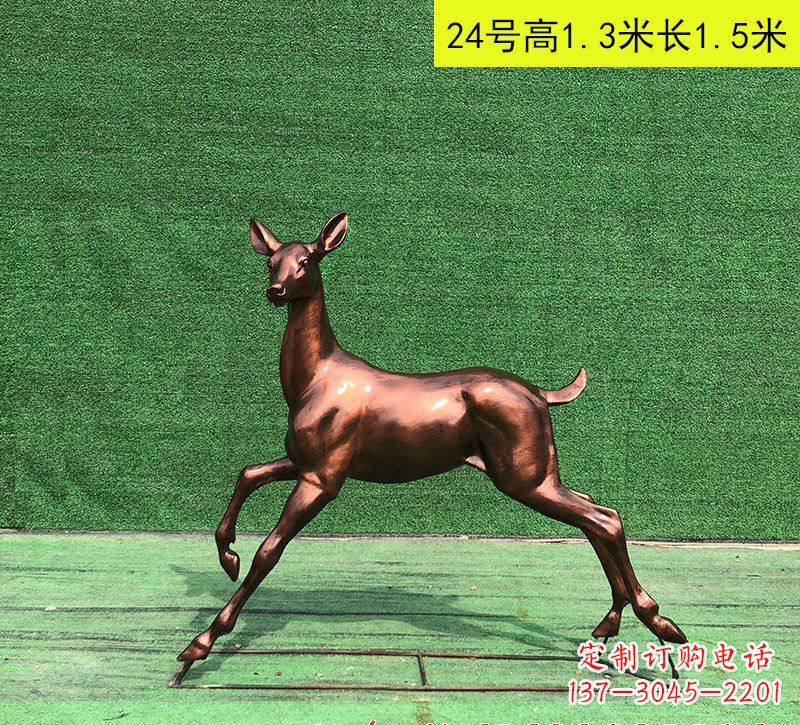 湖北红铜鹿精美雕塑是中领雕塑定制厂家推出的一…