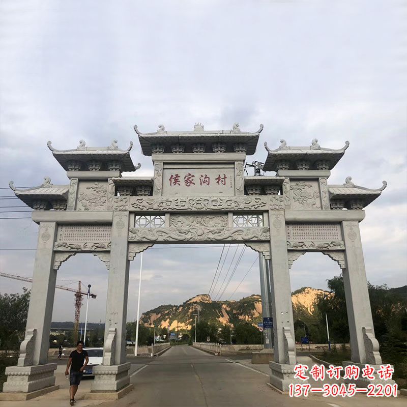 湖北精美牌坊雕塑让您的品牌更加出彩