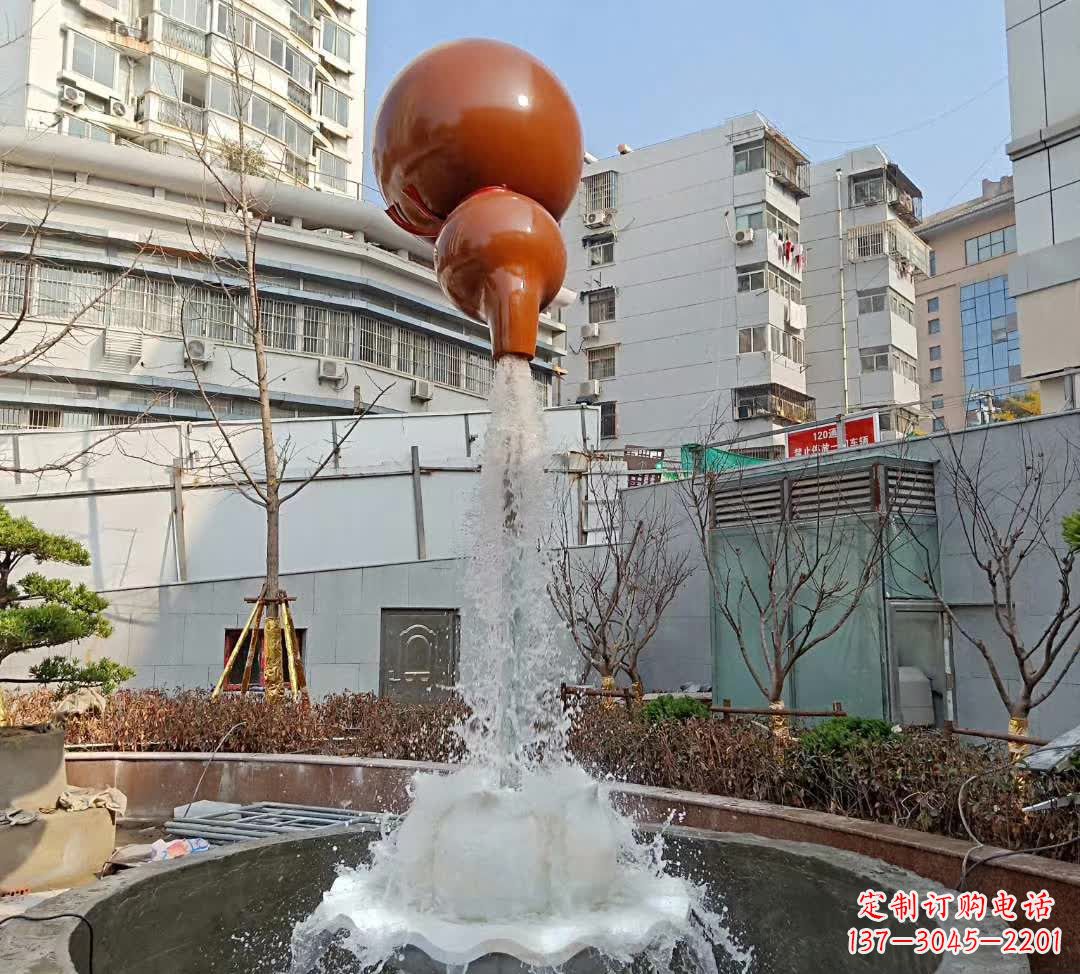 湖北葫芦广场喷泉雕塑