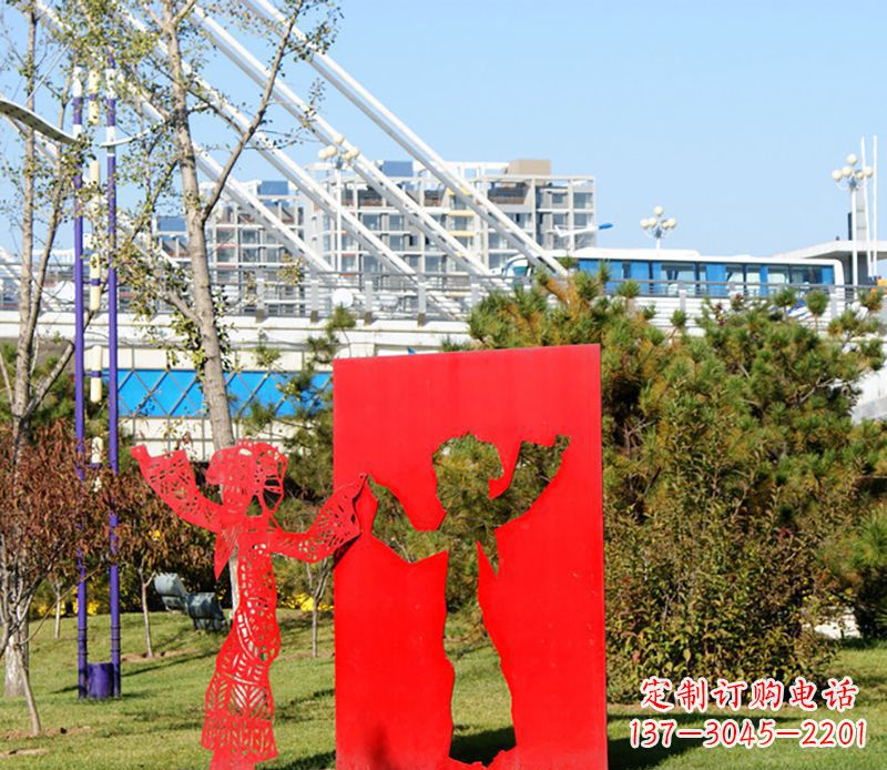 湖北全新设计:不锈钢皮影戏雕塑