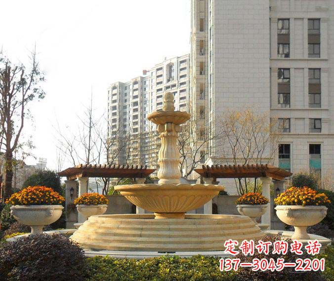 湖北多层喷泉石雕,一个非凡的视觉盛宴