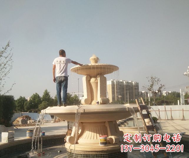 湖北艺术喷泉石雕，实现室外屋顶空间美化