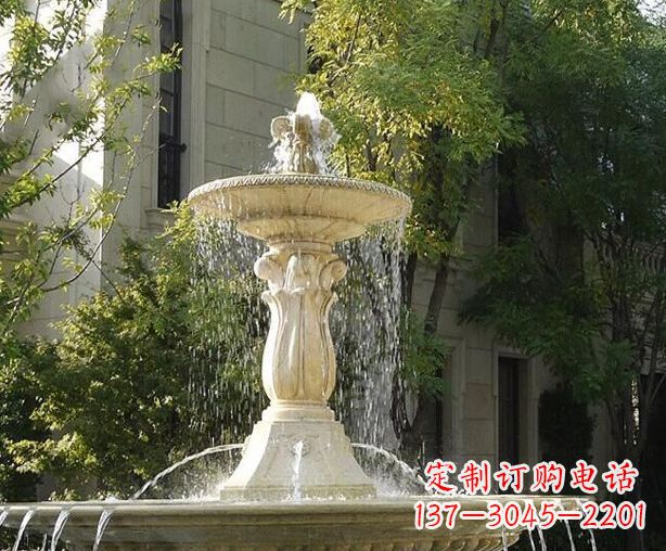 湖北户外石雕多层喷泉