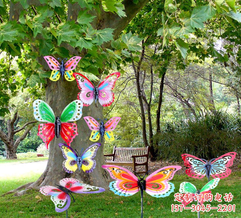 湖北缤纷色彩的蝴蝶插挂件