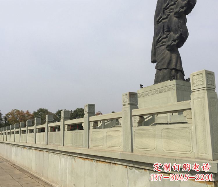 湖北护城河大理石栏板石雕 (3)