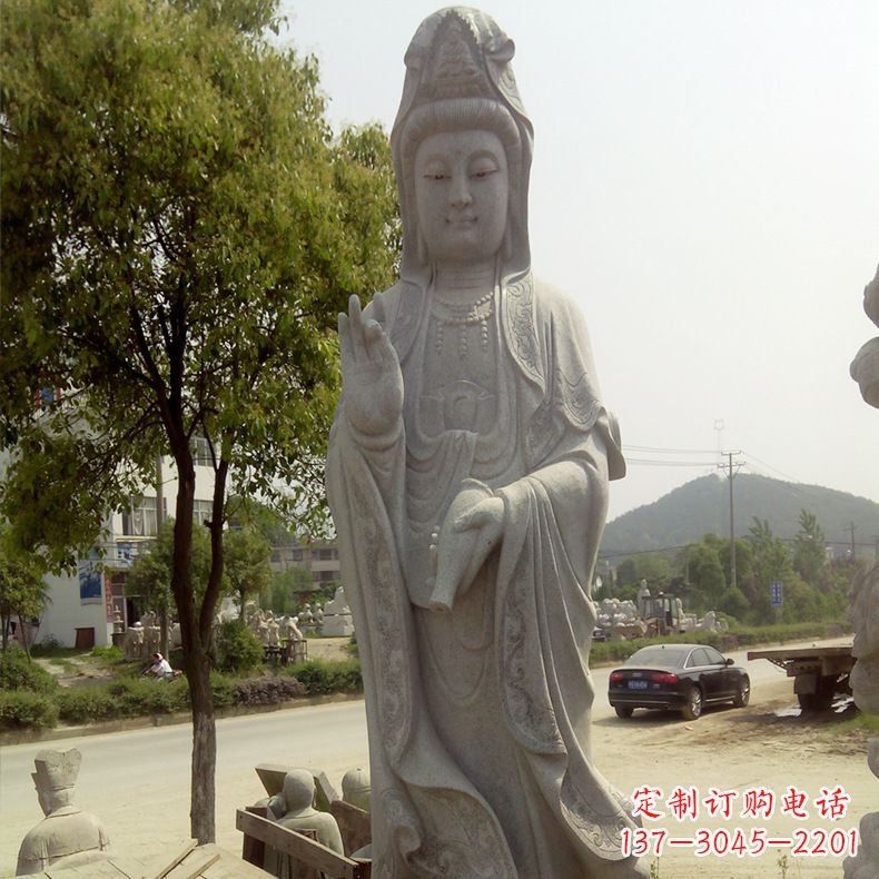 湖北中领雕塑定制--品质观音菩萨石雕