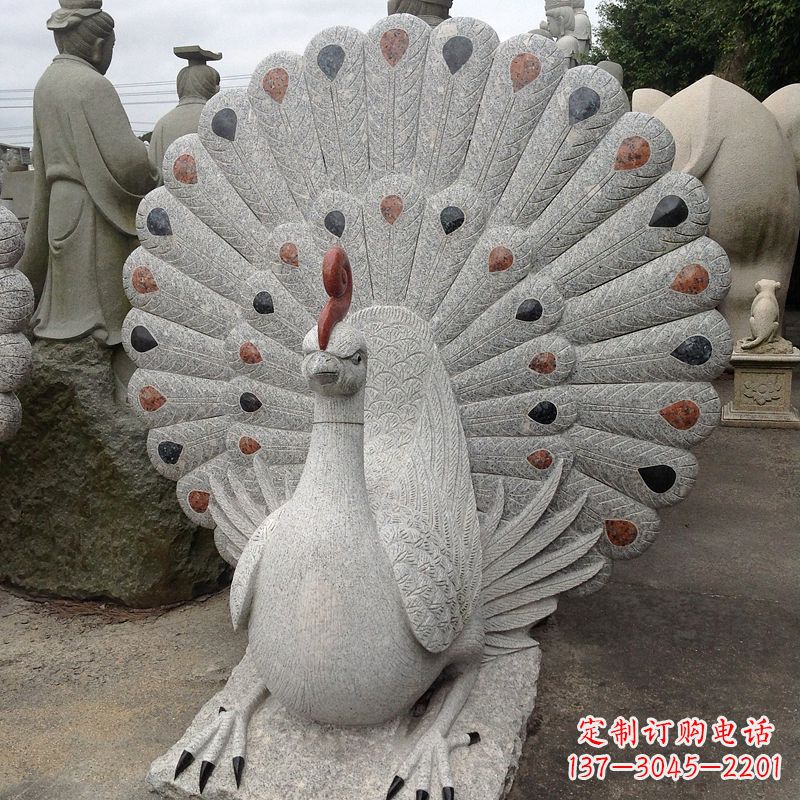 湖北花岗岩孔雀石雕