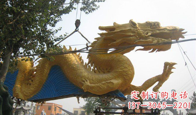 湖北黄金龙广场铜雕