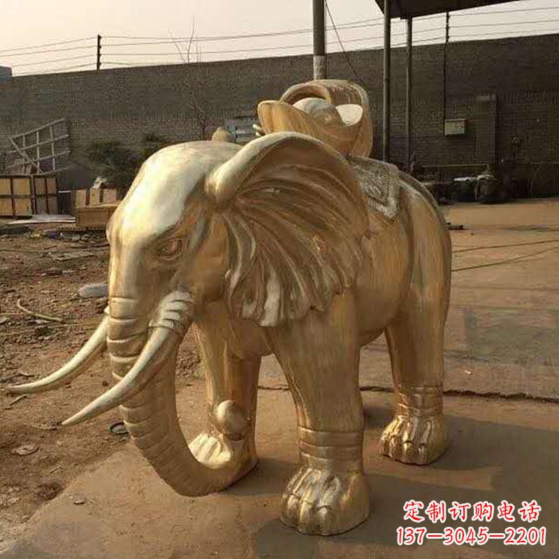 湖北黄铜大象雕塑
