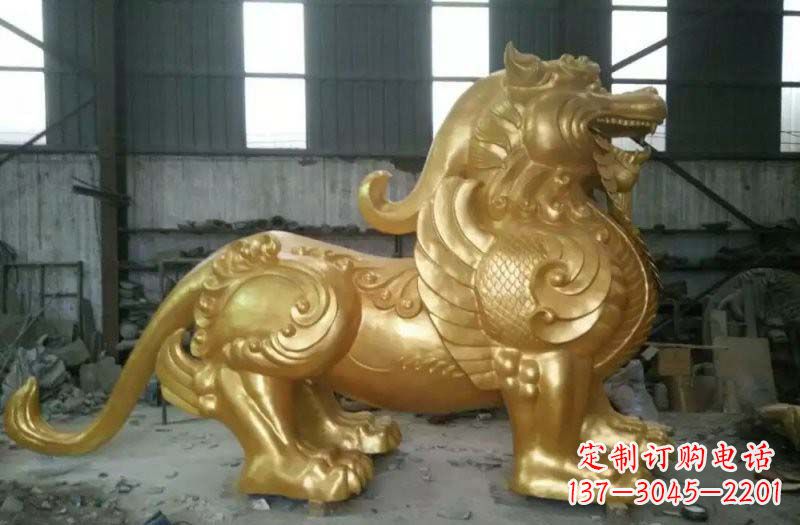 湖北黄铜貔貅雕塑