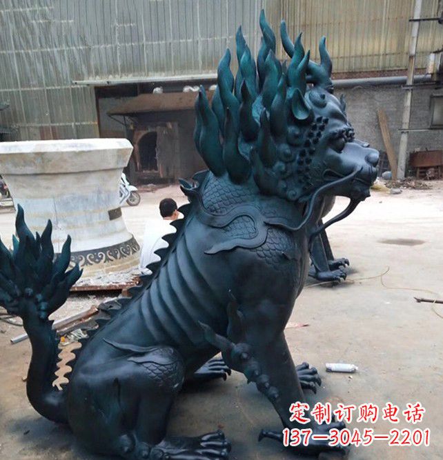 湖北黄铜麒麟雕塑