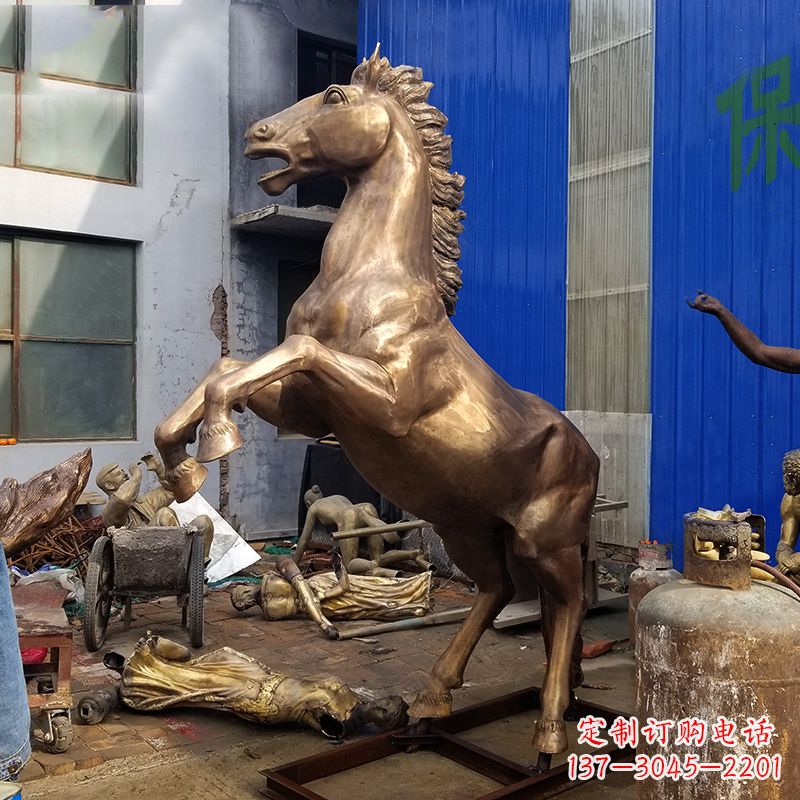 湖北黄铜马儿雕塑