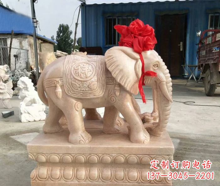 湖北欣赏晚霞红,给家里添大象雕塑