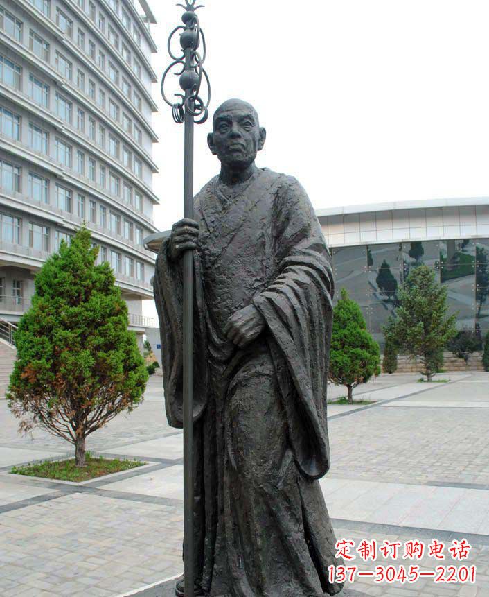 湖北鉴真和尚古代名人铜雕