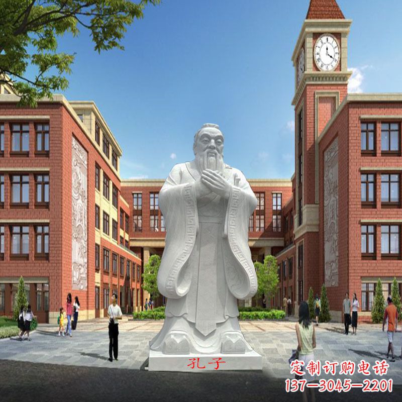 湖北高雅&别致的胶州东湖孔子雕像,精美之作