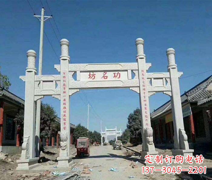 湖北街道三门牌楼石雕
