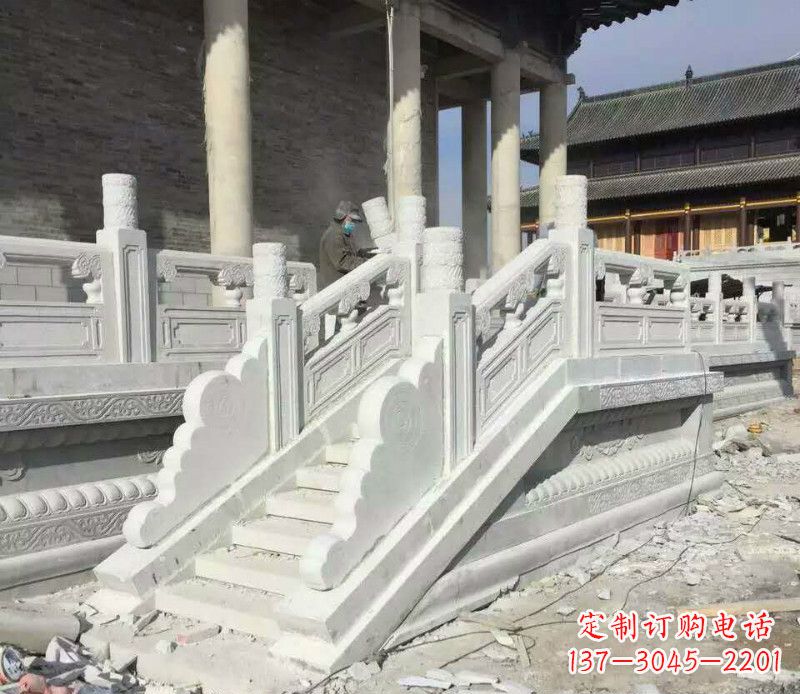 湖北景区大理石栏板石雕 (11)