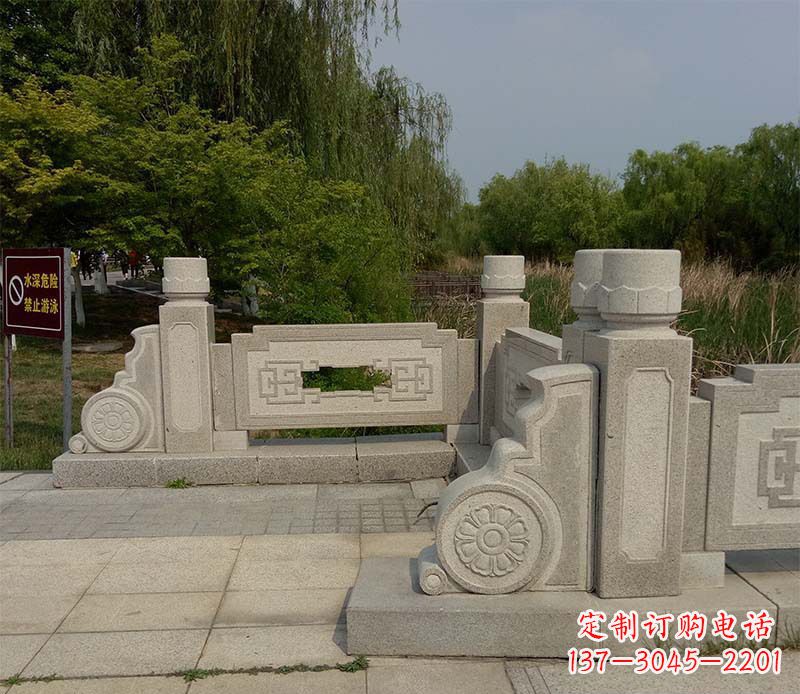 湖北景区大理石栏板石雕_1