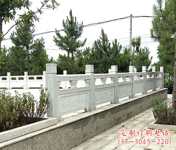 湖北景区大理石栏杆石雕_2